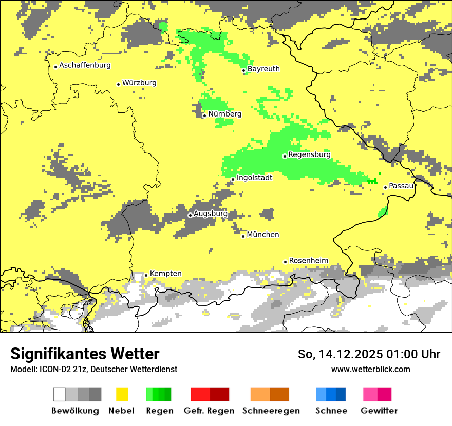 Modellkarten Signifikantes Wetter