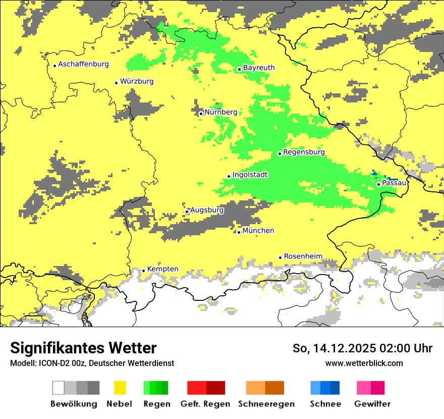 Modellkarten Signifikantes Wetter