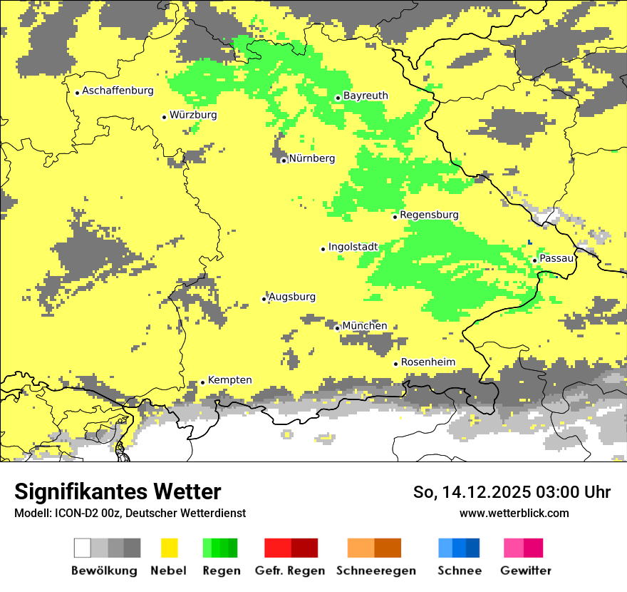 Modellkarten Signifikantes Wetter