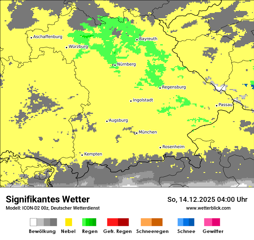 Modellkarten Signifikantes Wetter