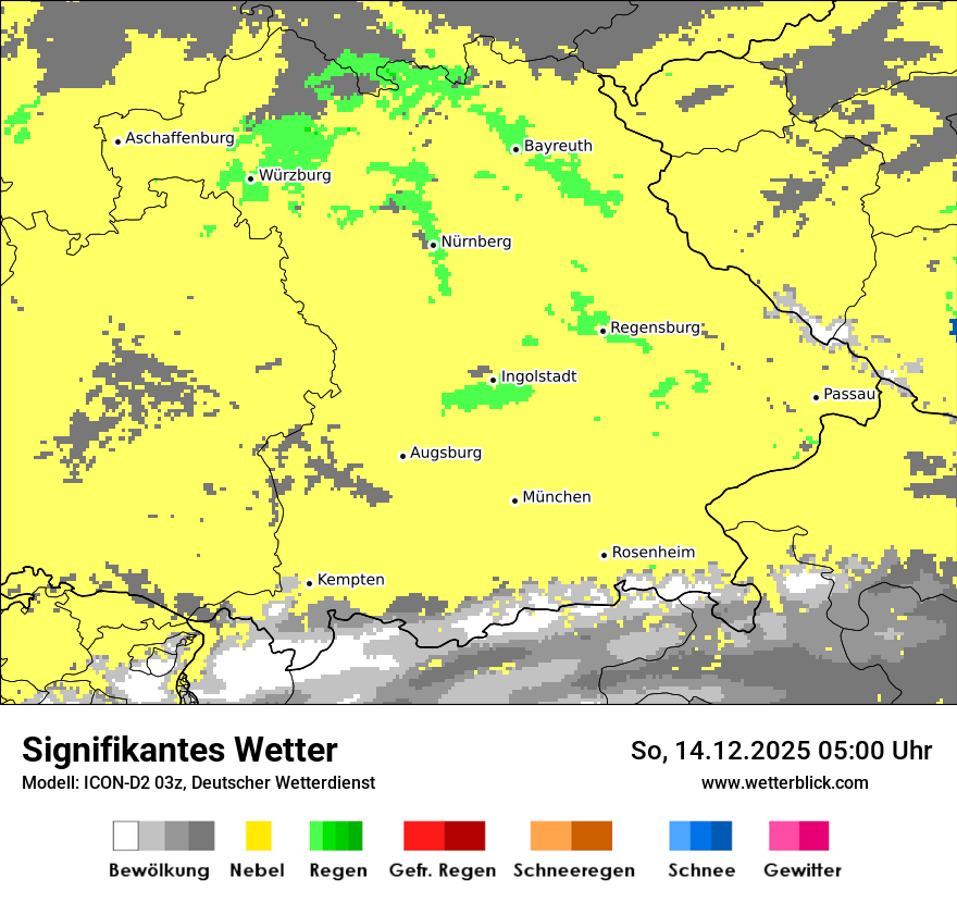 Modellkarten Signifikantes Wetter