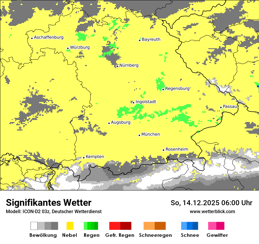 Modellkarten Signifikantes Wetter