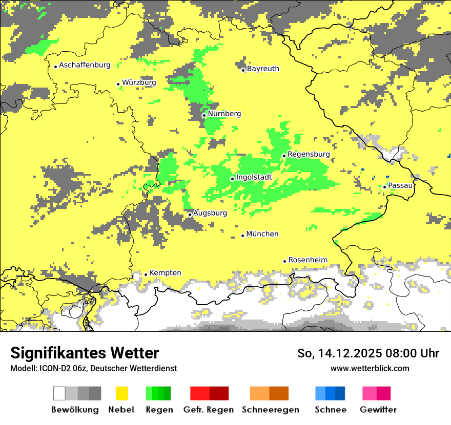 Modellkarten Signifikantes Wetter