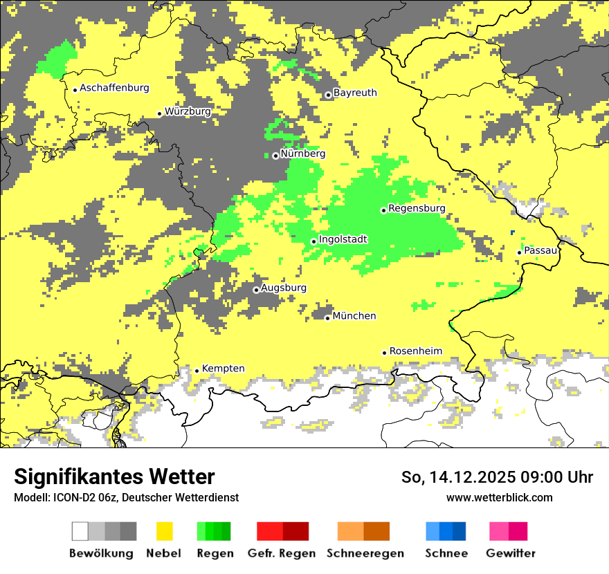 Modellkarten Signifikantes Wetter