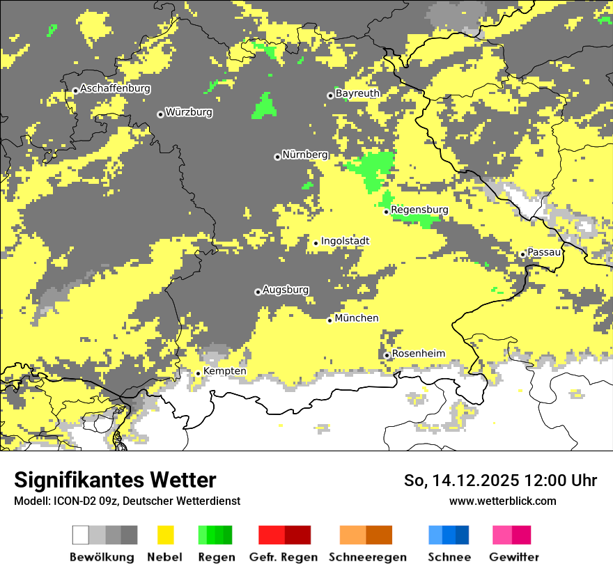 Modellkarten Signifikantes Wetter