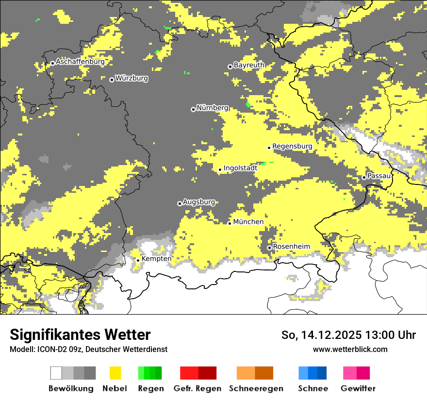 Modellkarten Signifikantes Wetter