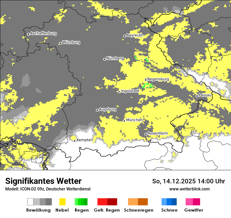 Modellkarten Signifikantes Wetter