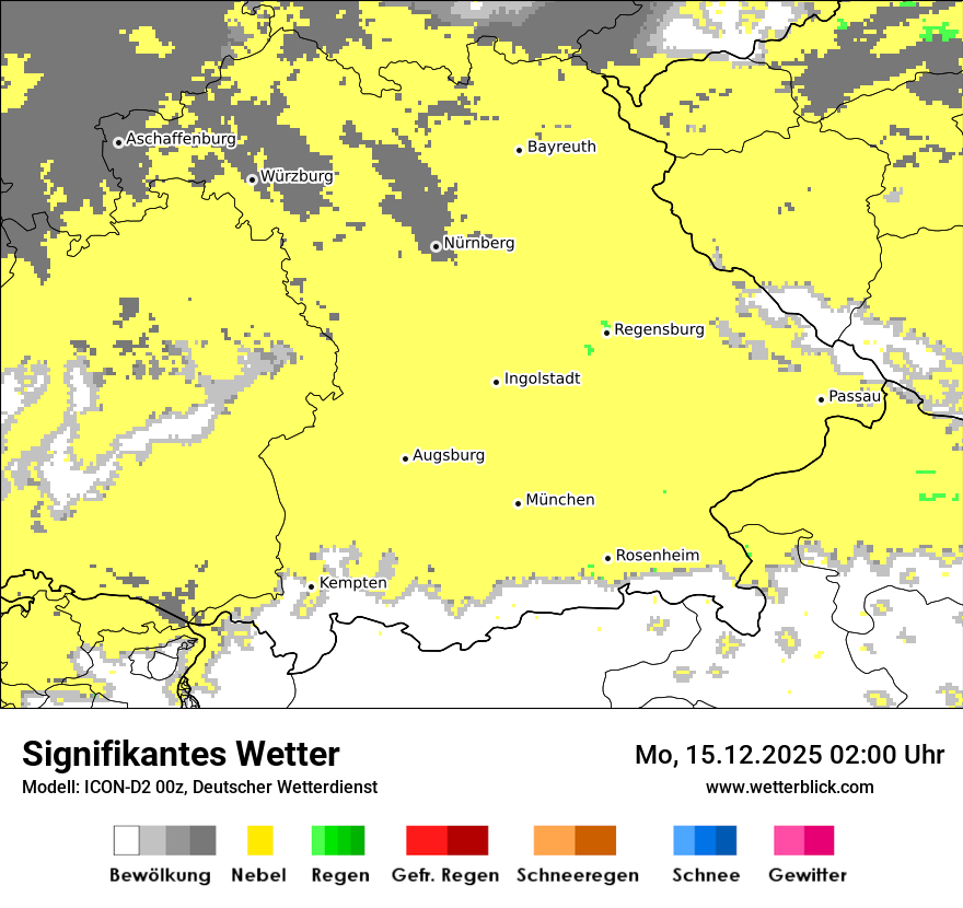 Modellkarten Signifikantes Wetter