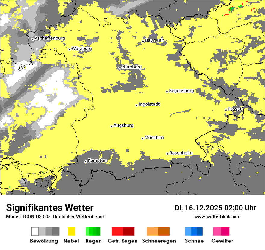 Modellkarten Signifikantes Wetter