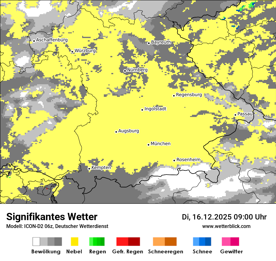 Modellkarten Signifikantes Wetter