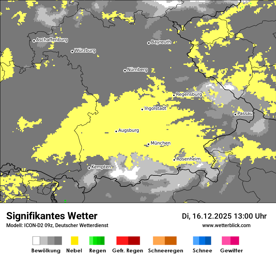 Modellkarten Signifikantes Wetter