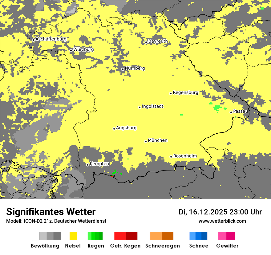 Modellkarten Signifikantes Wetter