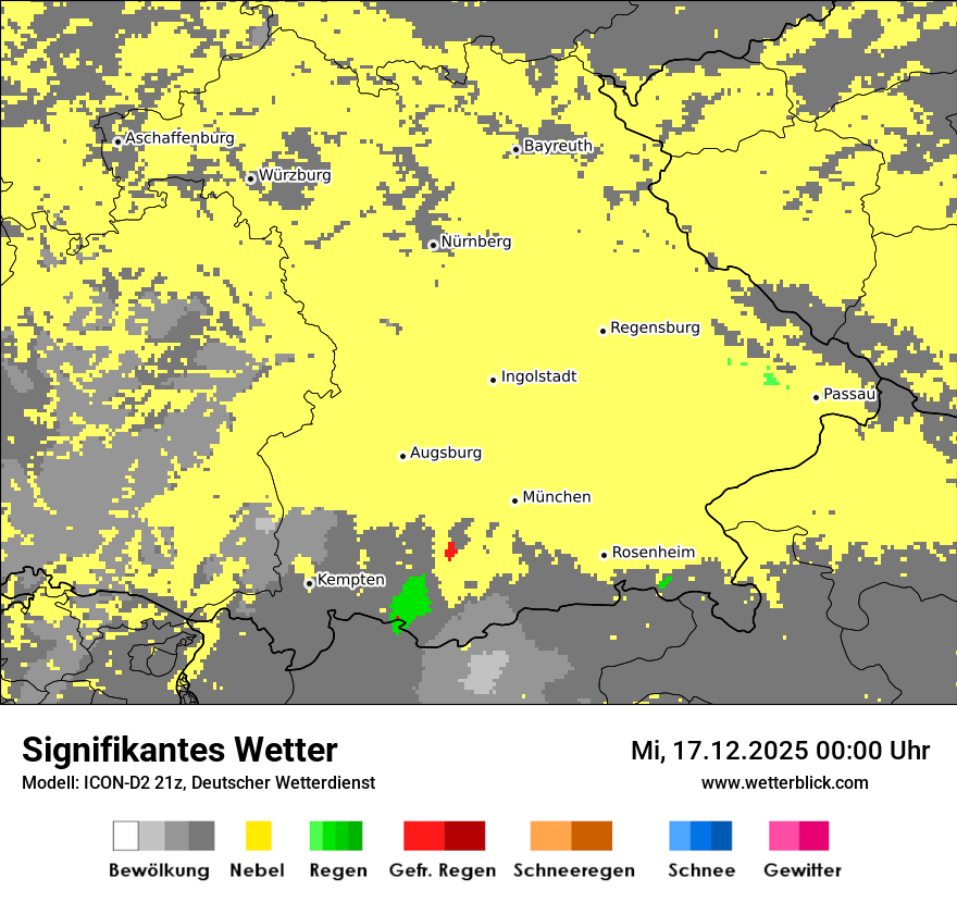 Modellkarten Signifikantes Wetter