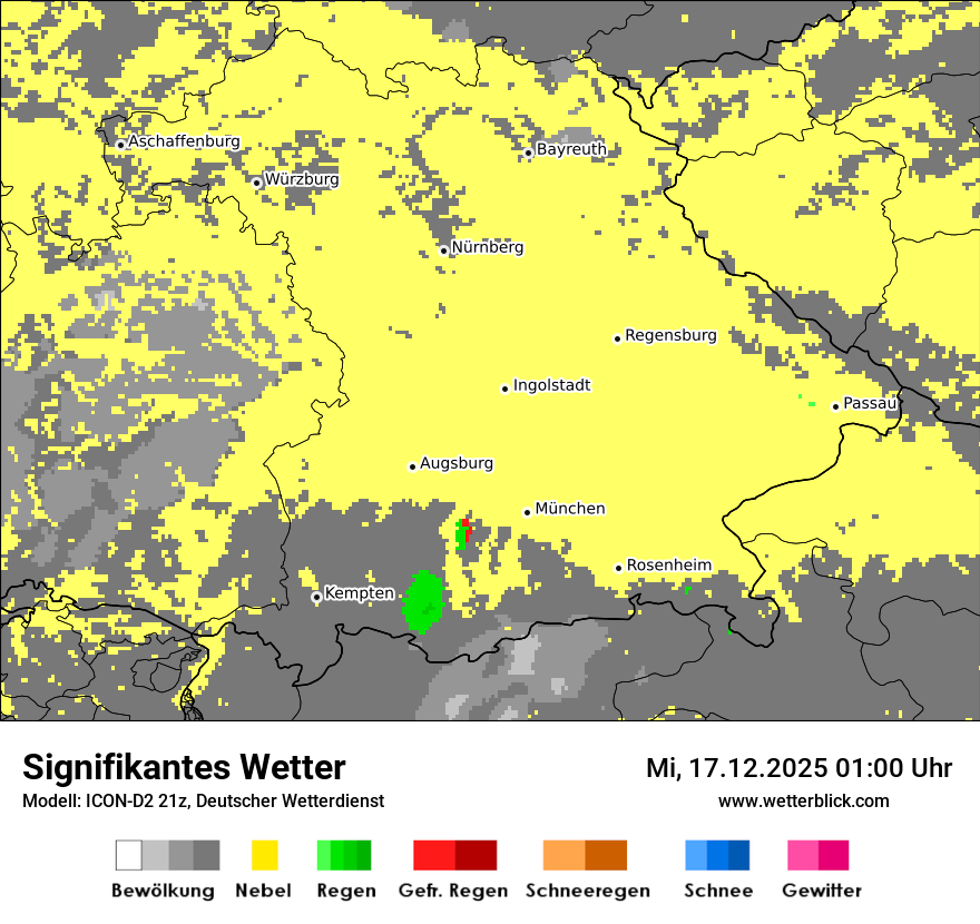 Modellkarten Signifikantes Wetter