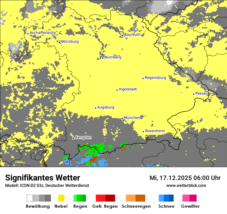 Modellkarten Signifikantes Wetter