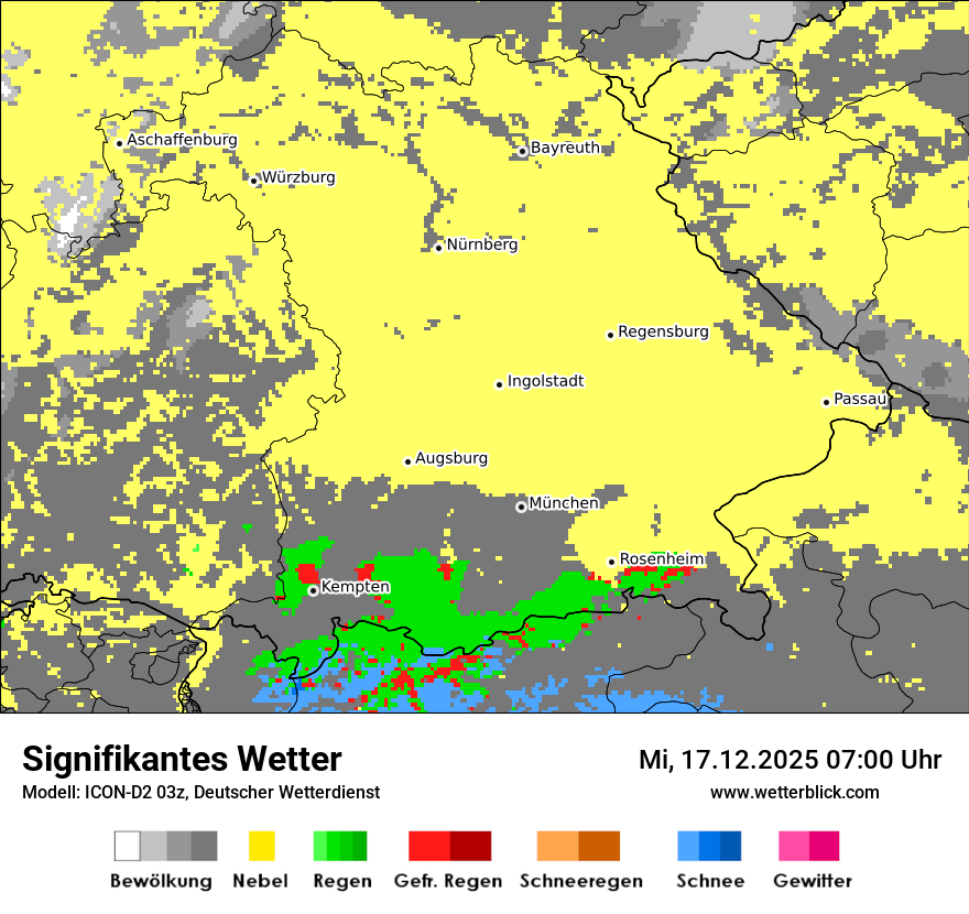 Modellkarten Signifikantes Wetter