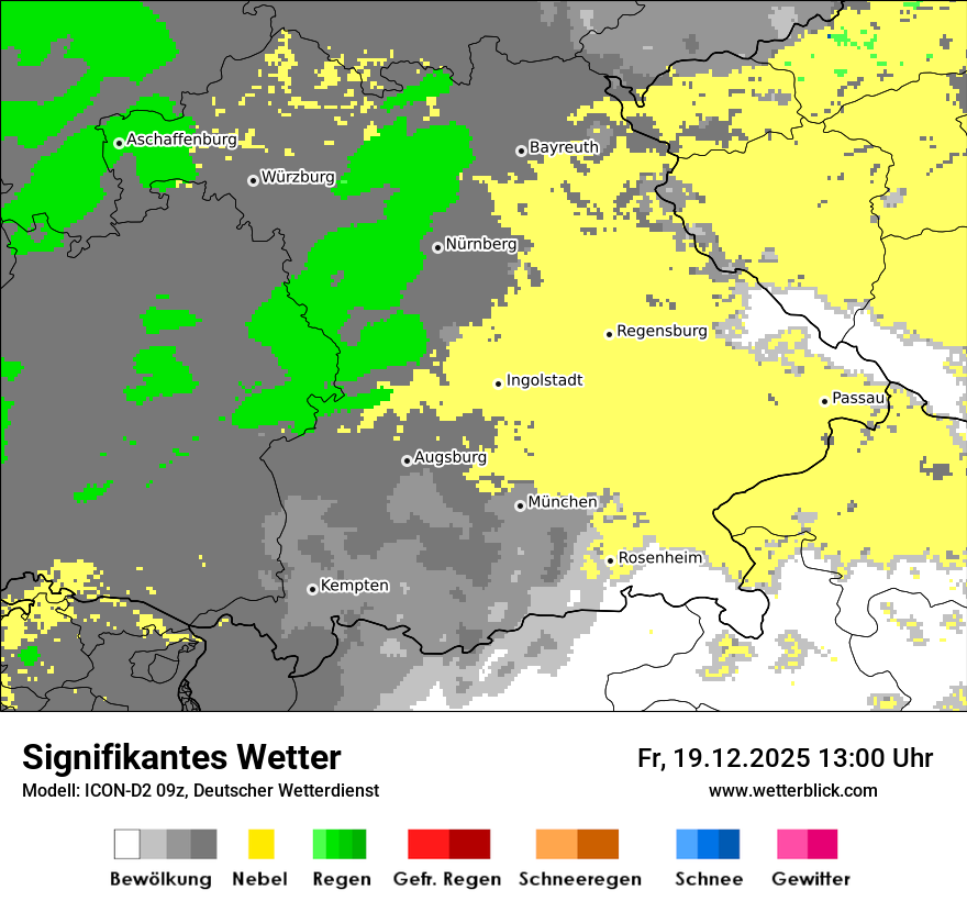 Modellkarten Signifikantes Wetter
