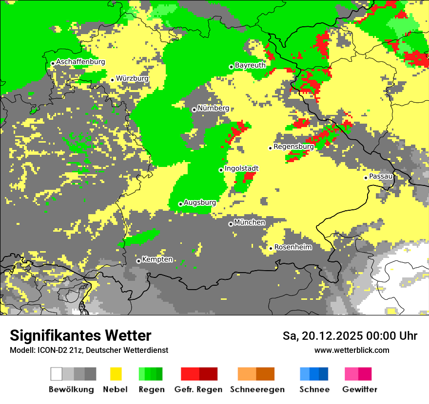 Modellkarten Signifikantes Wetter
