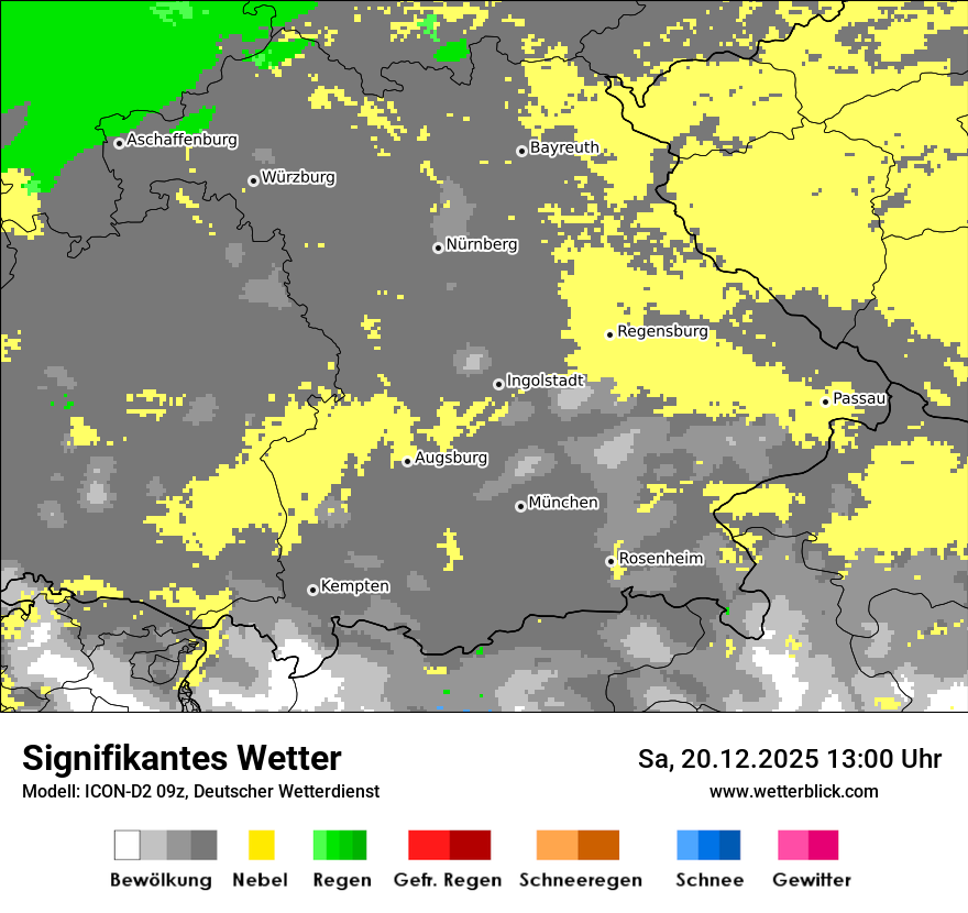 Modellkarten Signifikantes Wetter