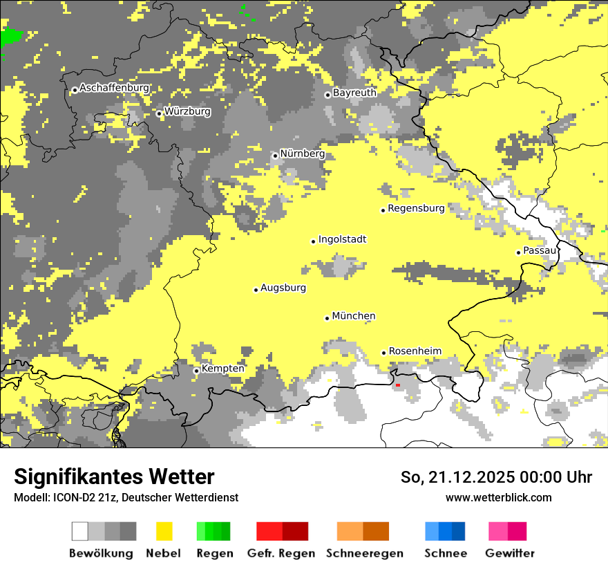 Modellkarten Signifikantes Wetter