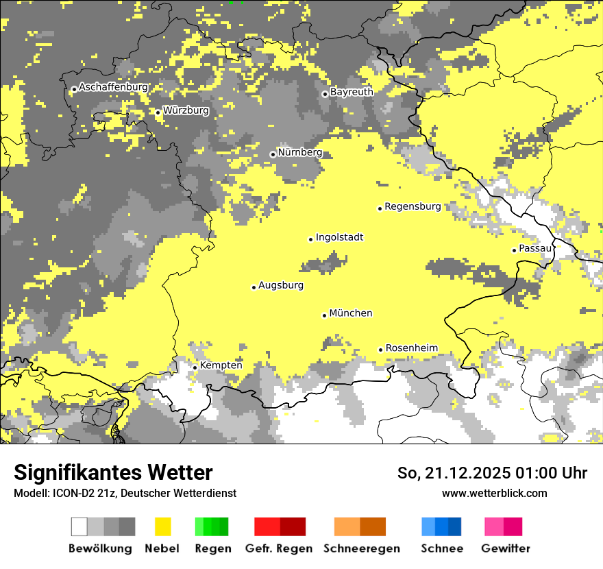 Modellkarten Signifikantes Wetter