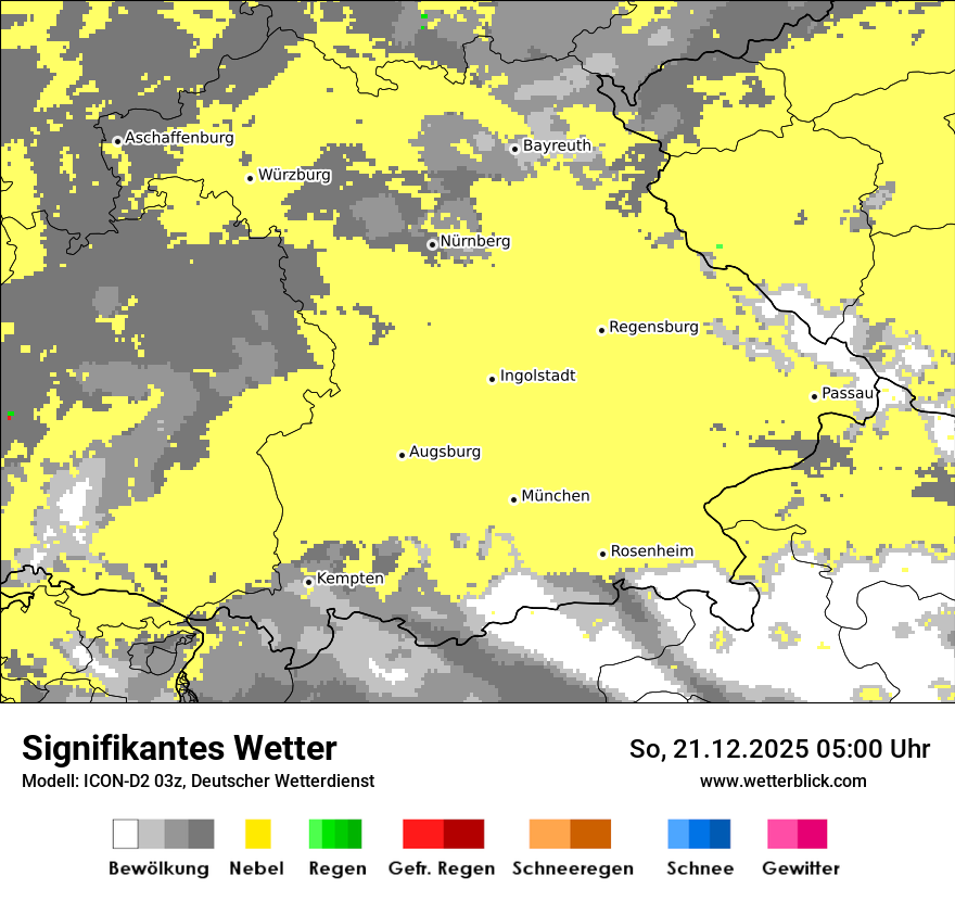 Modellkarten Signifikantes Wetter