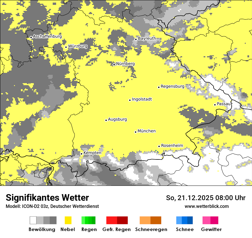 Modellkarten Signifikantes Wetter