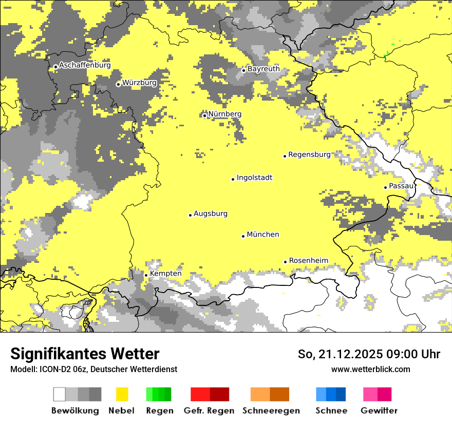 Modellkarten Signifikantes Wetter
