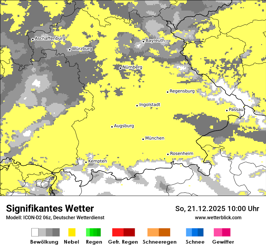 Modellkarten Signifikantes Wetter