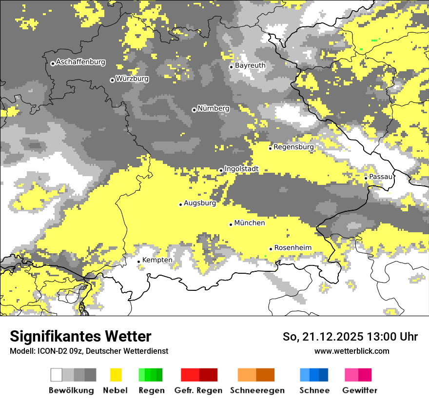 Modellkarten Signifikantes Wetter