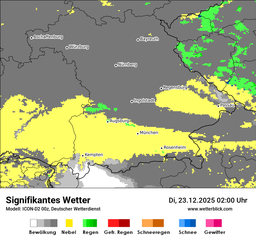 Modellkarten Signifikantes Wetter