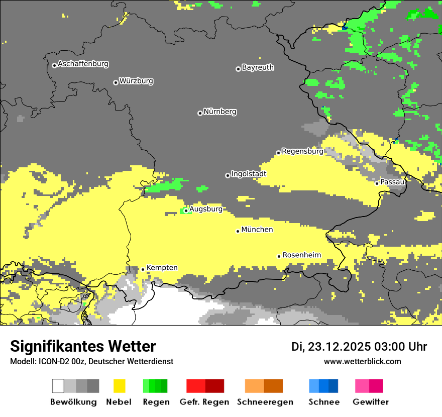 Modellkarten Signifikantes Wetter
