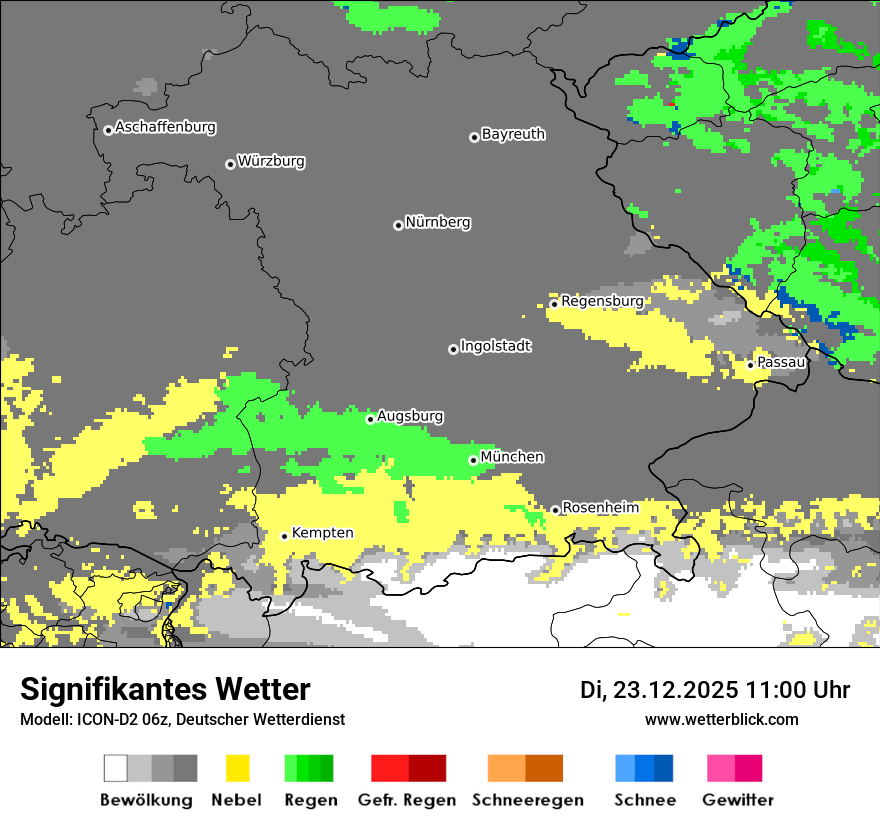 Modellkarten Signifikantes Wetter