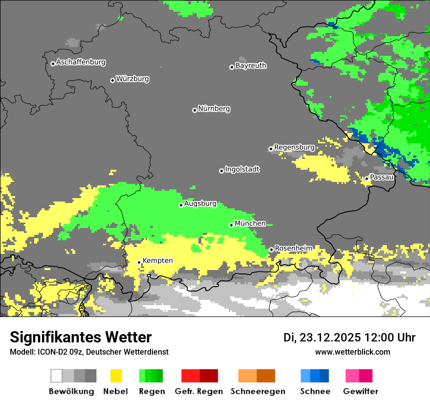 Modellkarten Signifikantes Wetter