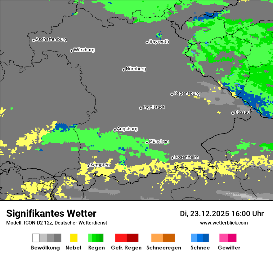 Modellkarten Signifikantes Wetter
