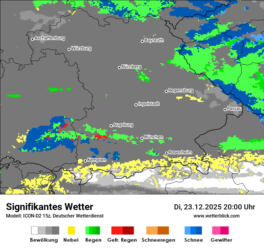 Modellkarten Signifikantes Wetter