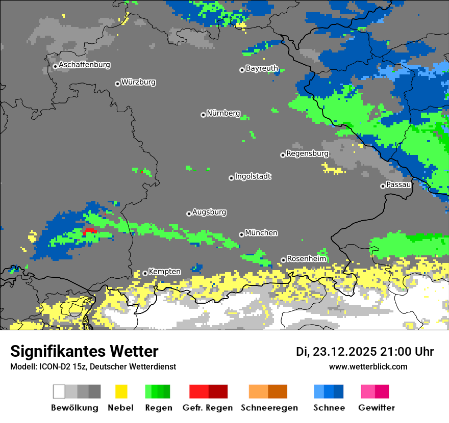 Modellkarten Signifikantes Wetter
