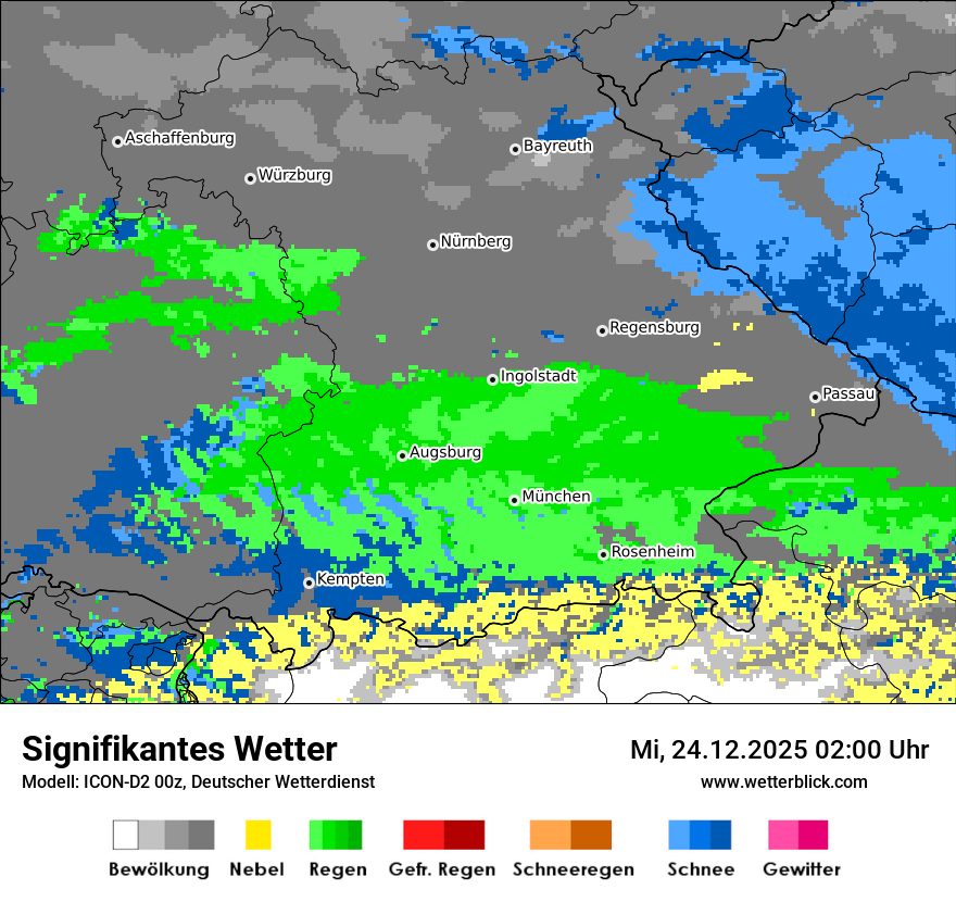 Modellkarten Signifikantes Wetter