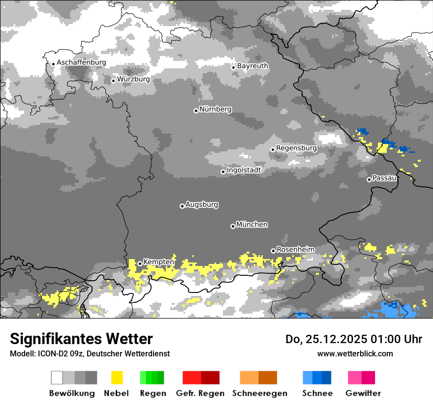 Modellkarten Signifikantes Wetter