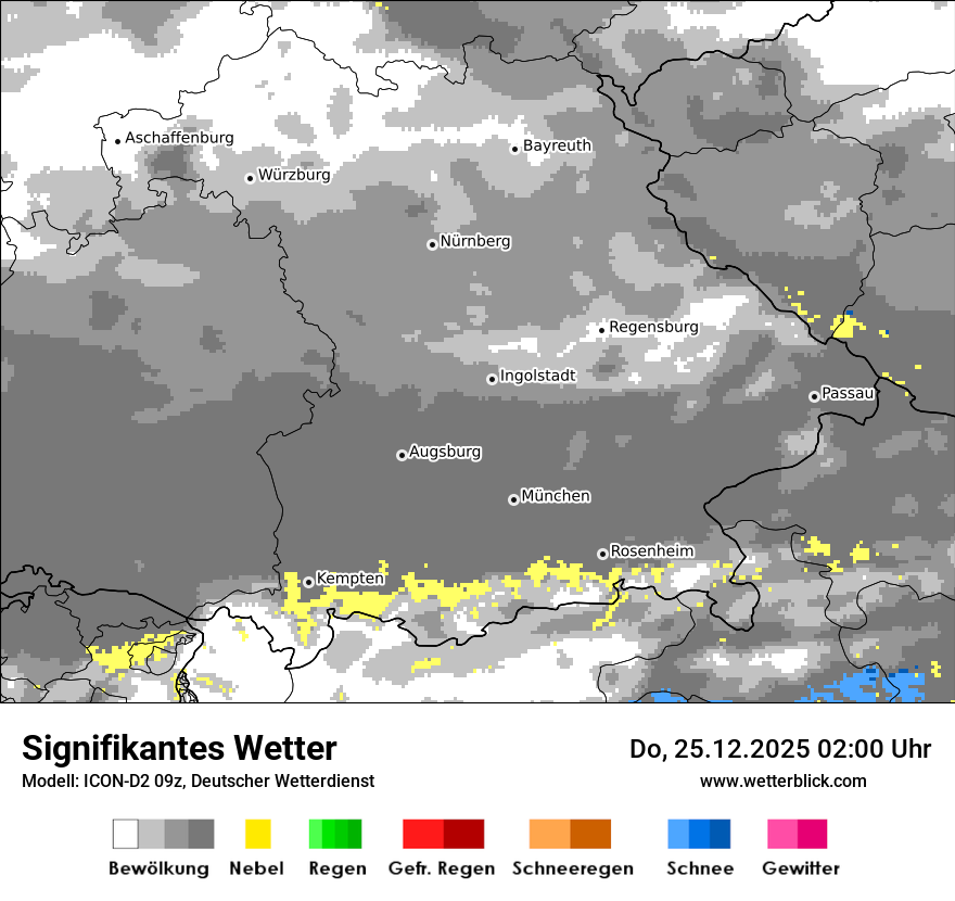 Modellkarten Signifikantes Wetter