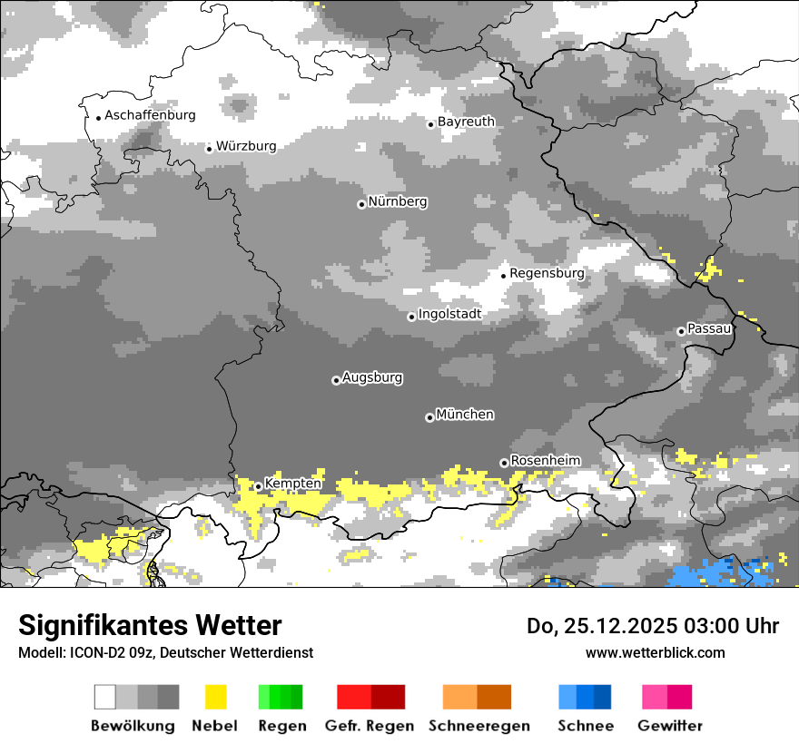 Modellkarten Signifikantes Wetter