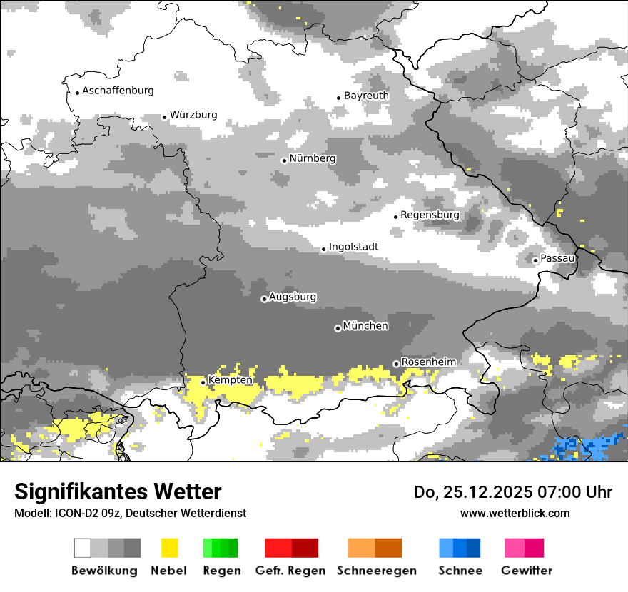 Modellkarten Signifikantes Wetter