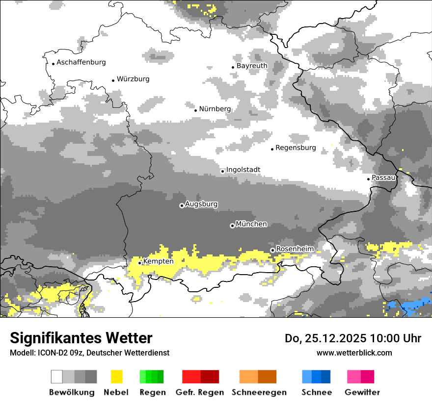 Modellkarten Signifikantes Wetter