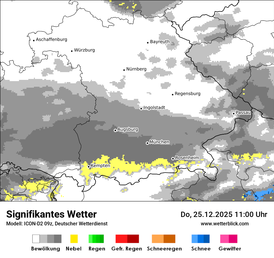 Modellkarten Signifikantes Wetter