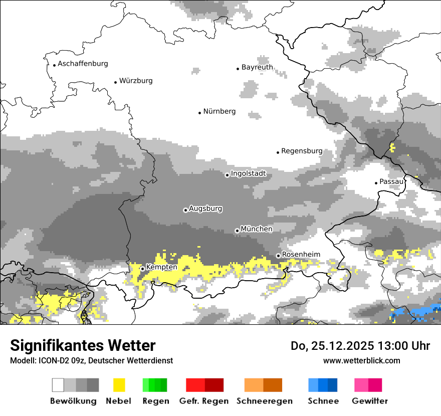 Modellkarten Signifikantes Wetter