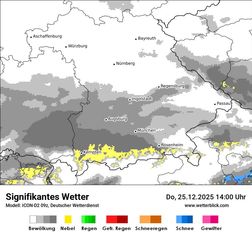 Modellkarten Signifikantes Wetter