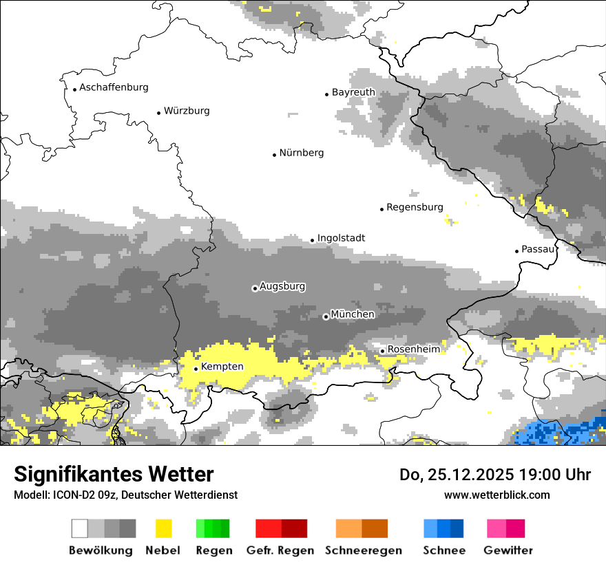 Modellkarten Signifikantes Wetter