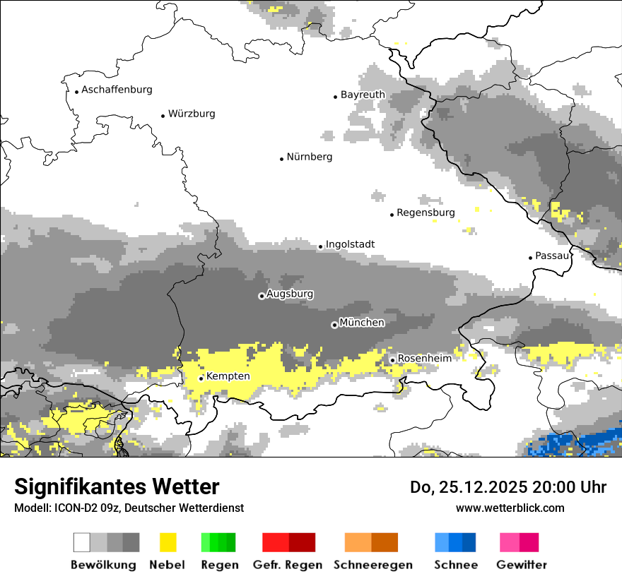 Modellkarten Signifikantes Wetter