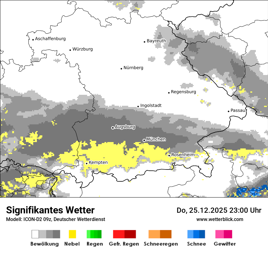 Modellkarten Signifikantes Wetter