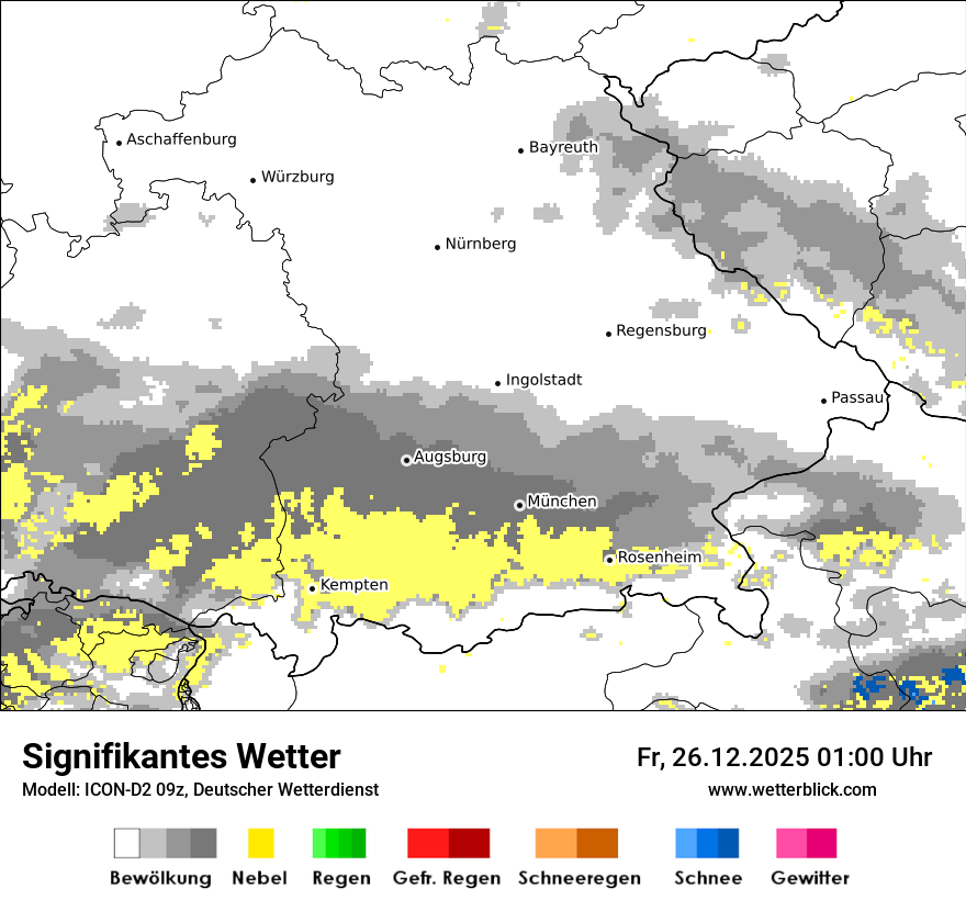 Modellkarten Signifikantes Wetter